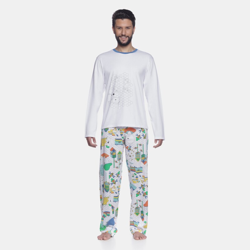 Pijama manga longa e calça