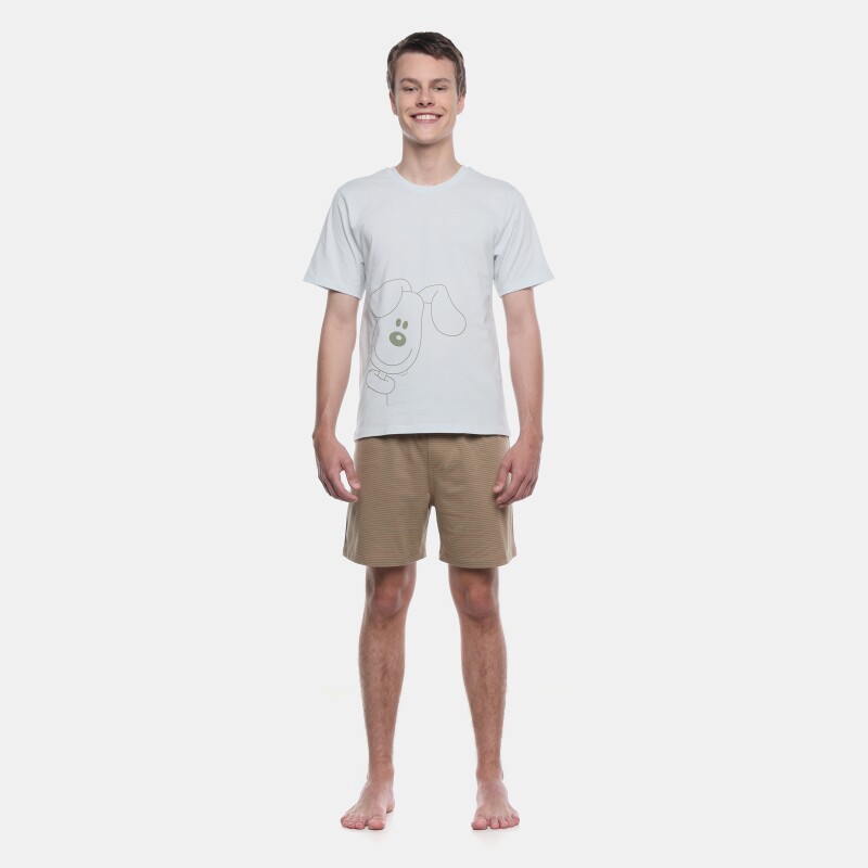 Pijama Manga Curta e Short