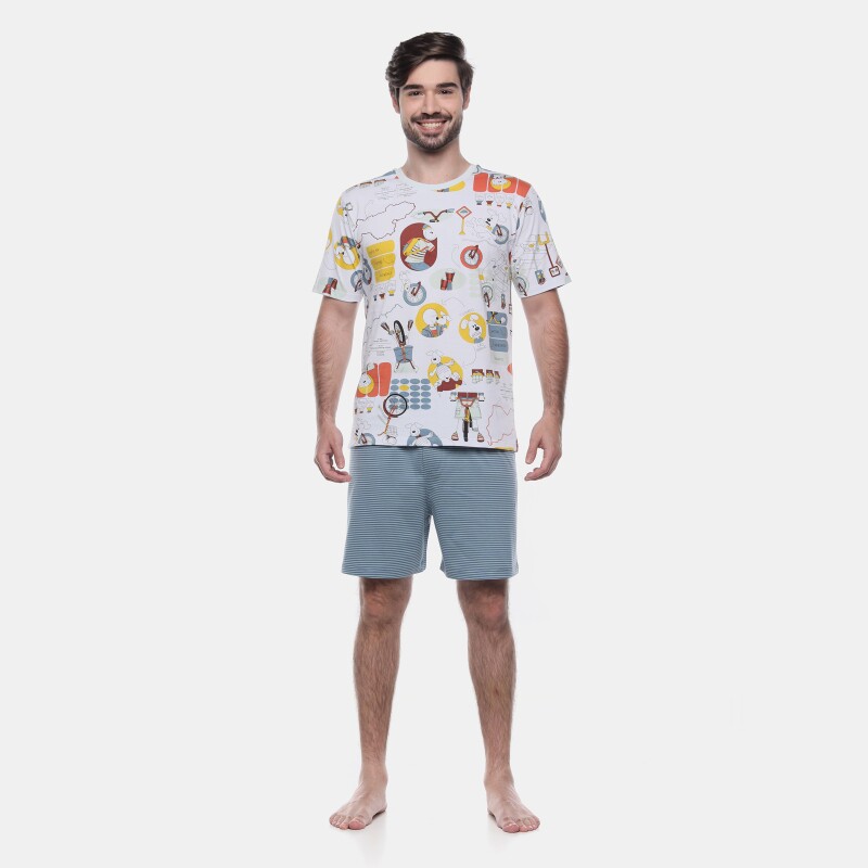Pijama Manga Curta e Short