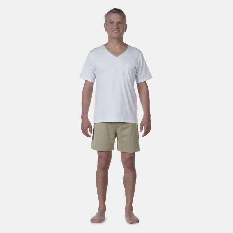 Pijama clássico manga curta e short   