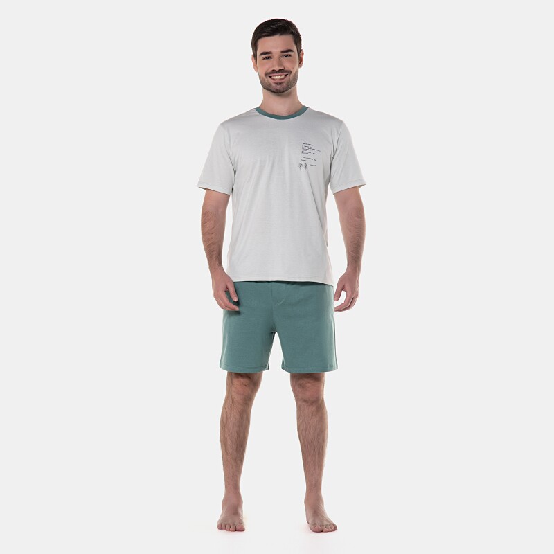 Pijama manga curta e short        