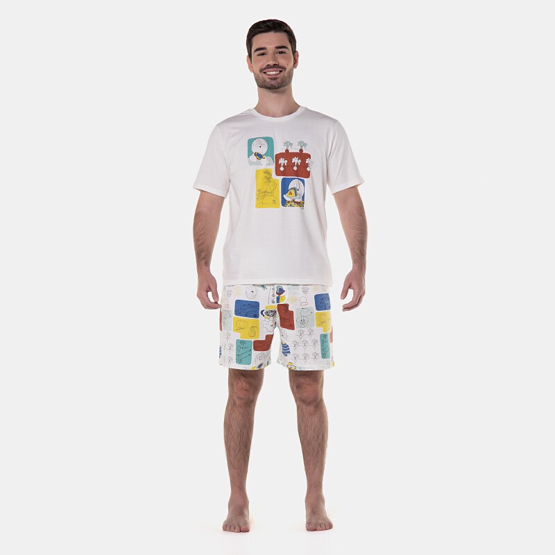 Pijama manga curta e short