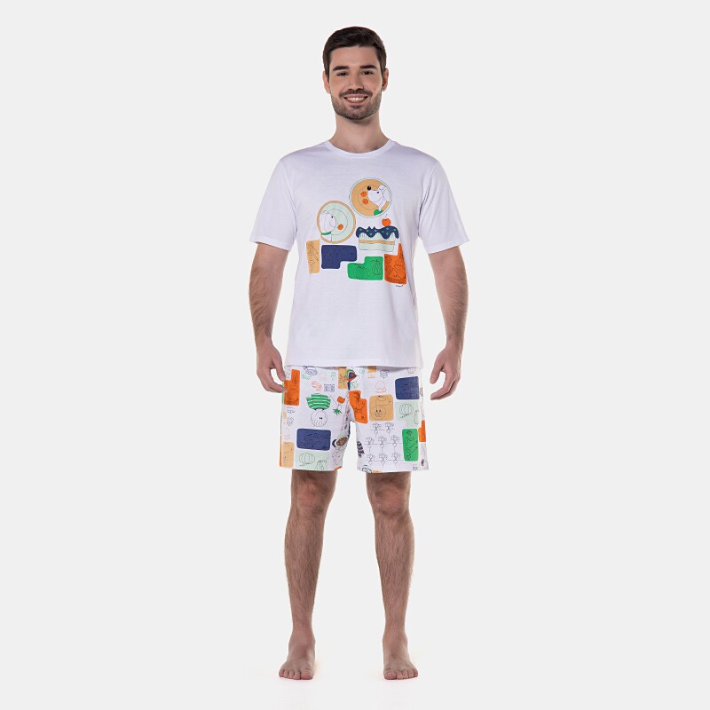 Pijama manga curta e short    