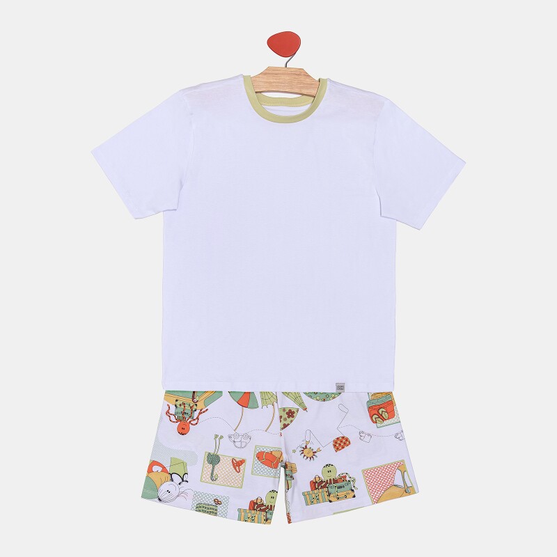 Pijama Manga Curta e Short