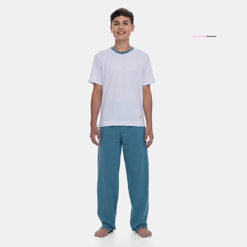 Pijama Manga Curta e Calça