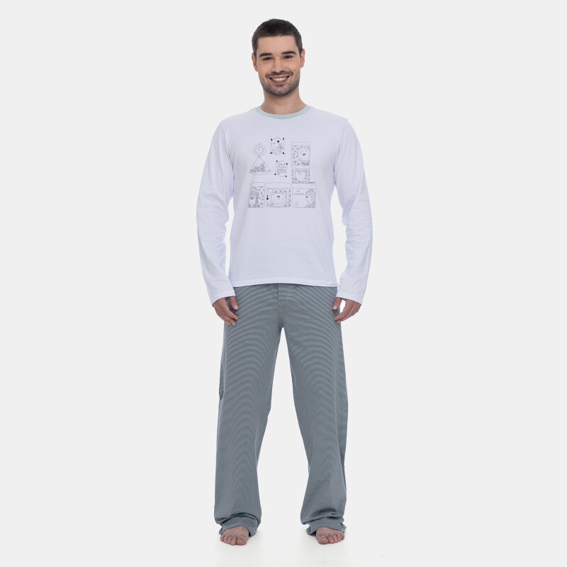 Pijama Manga Longa e Calça