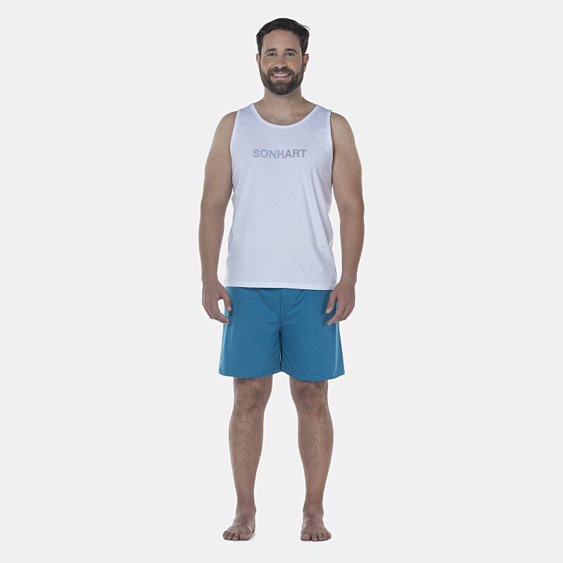 Pijama Masculino Adulto Regata e Short 