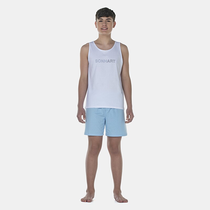 Pijama Masculino Adulto Regata e Short 
