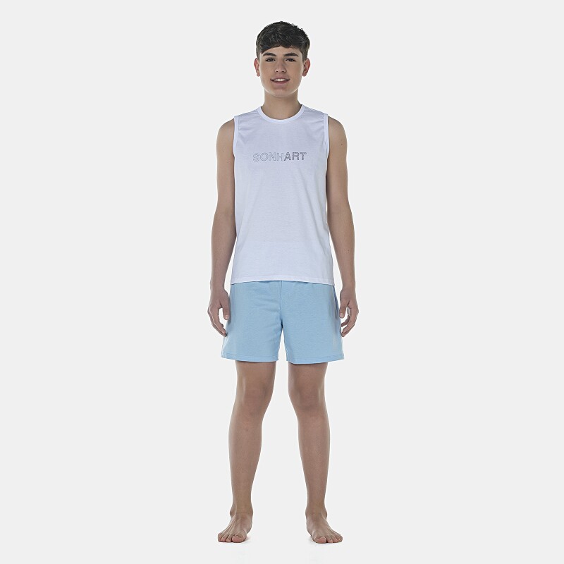 Pijama Masculino Adulto Regata Machão e Short 