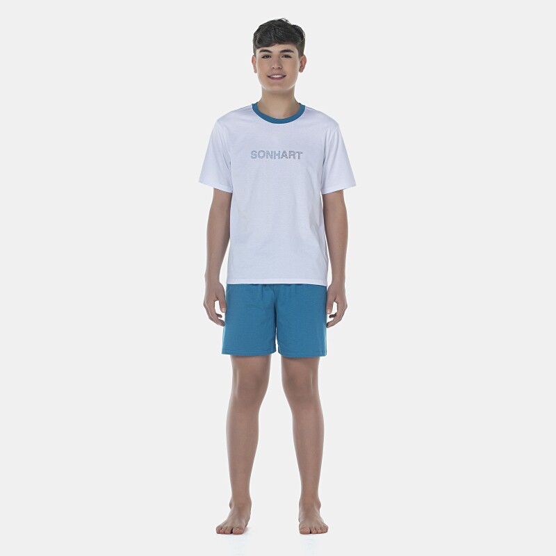 Pijama Masculino Adulto Manga Curta e Short