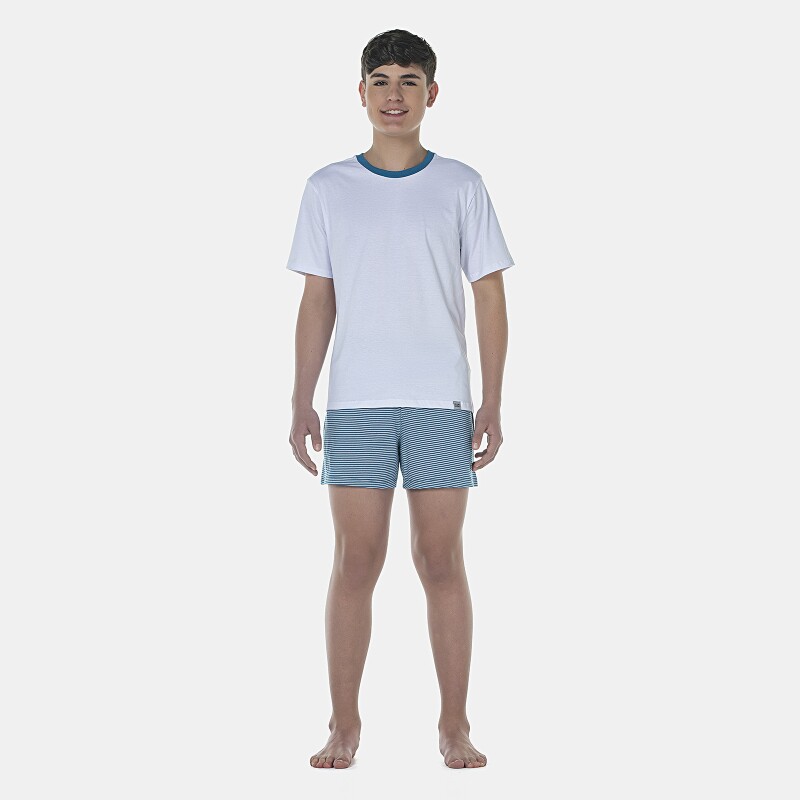 Pijama Masculino Adulto Manga Curta e Short