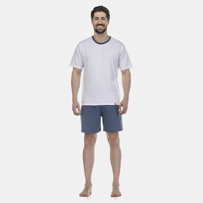 Pijama Masculino Adulto Manga Curta e Short