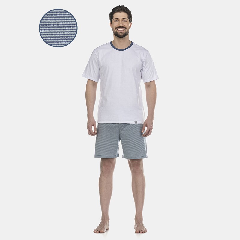 Pijama Masculino Adulto Manga Curta e Short