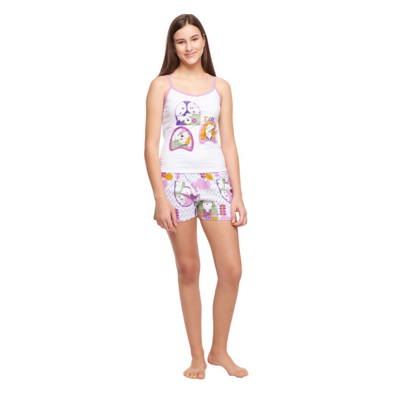 Conjunto Feminino Adulto Alça e Short