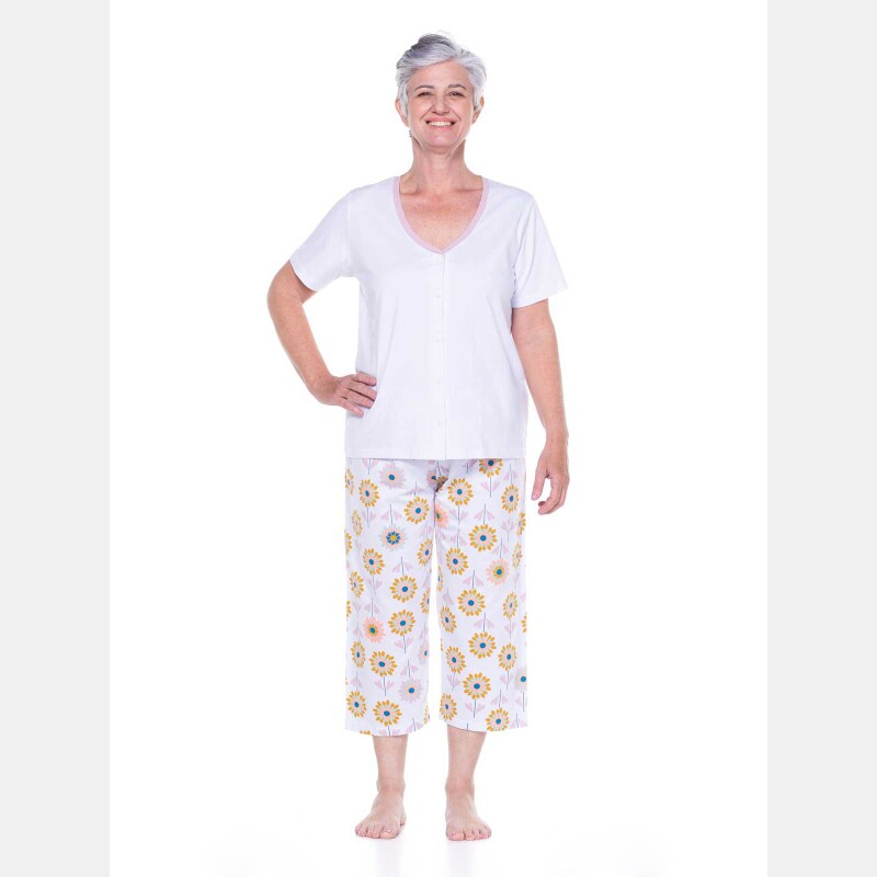 HOMEWEAR CLÁSSICO MANGA CURTA E CORSÁRIO