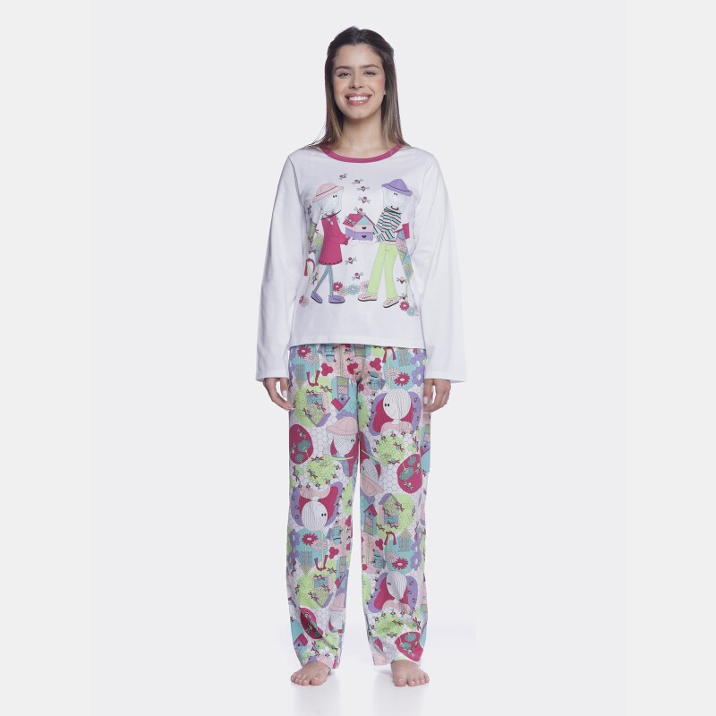 Conjunto Feminino Adulto Manga Longa e Calça