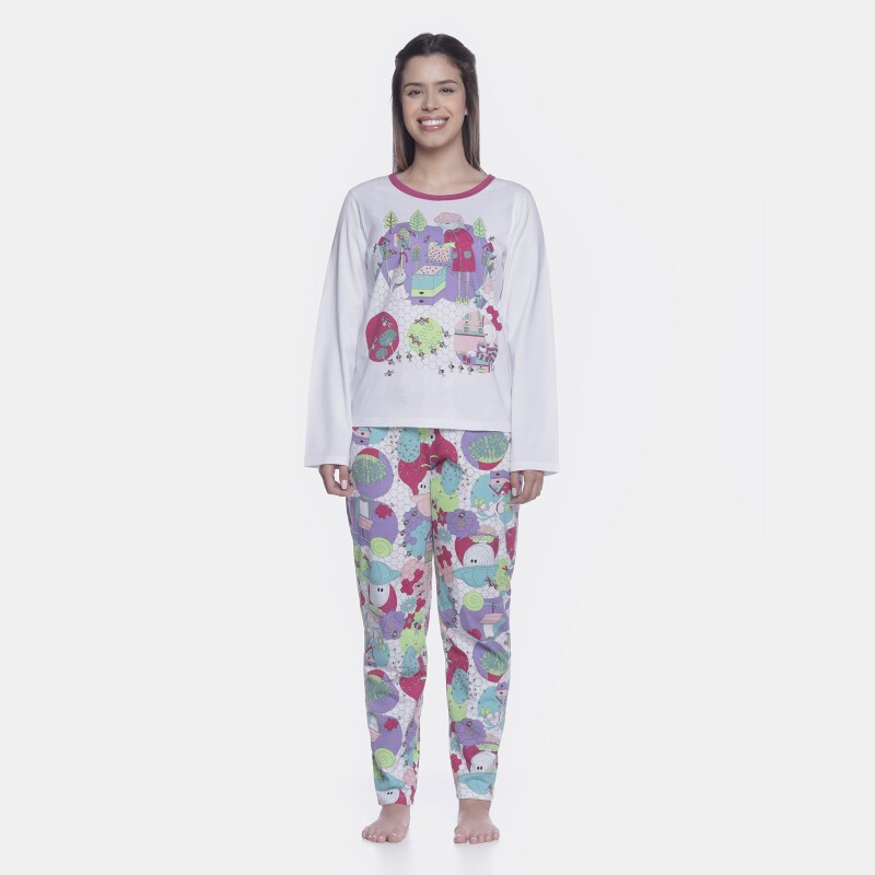 Conjunto Feminino Adulto Manga Longa e Calça