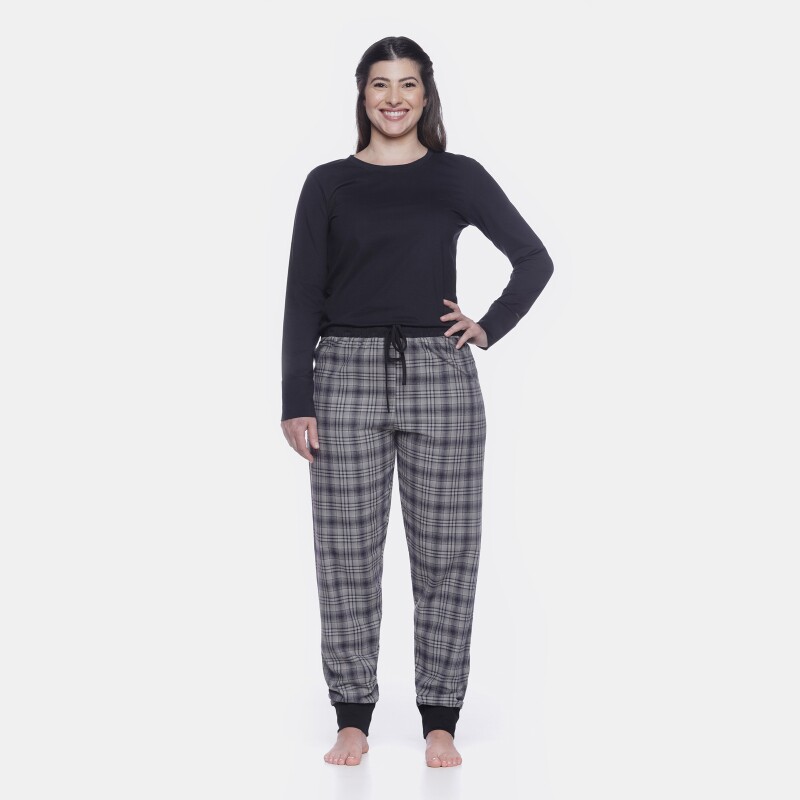 Conjunto Feminino Adulto Manga Longa e Calça