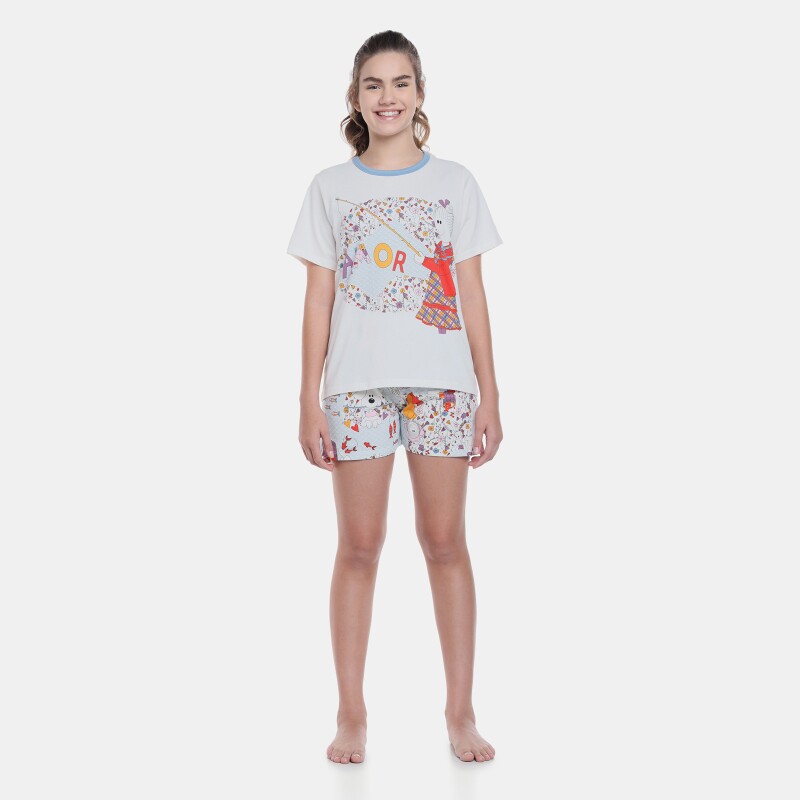 Pijama manga curta e short