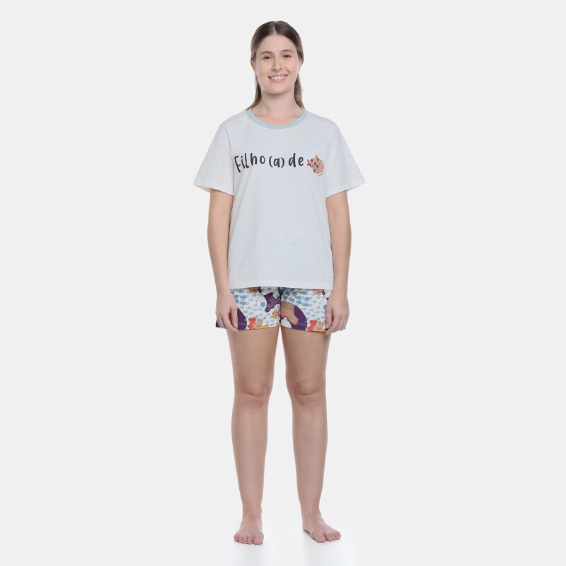 Pijama manga curta e short