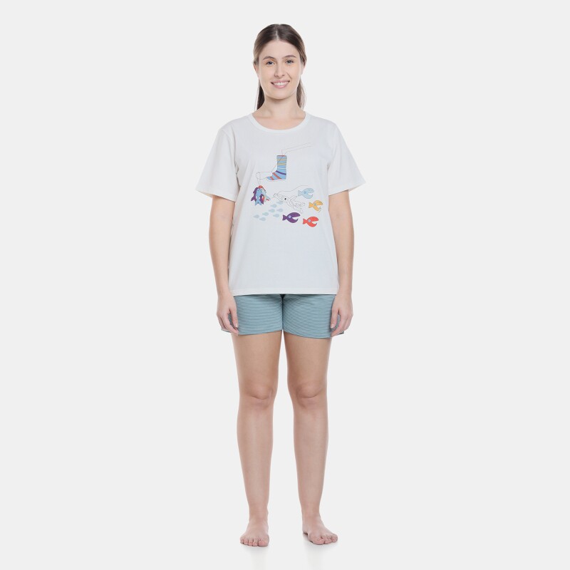 Pijama manga curta e short 