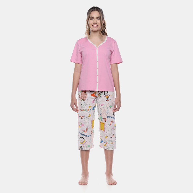 Homewear Manga Curta e Corsário