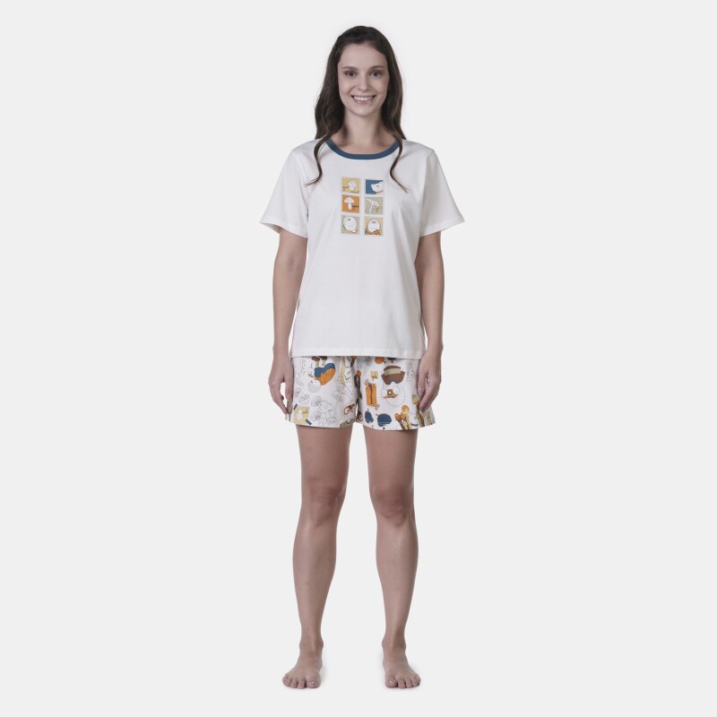 Pijama manga curta e short