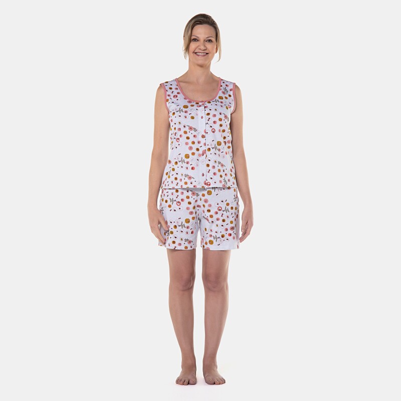 Homewear clássico regata e bermuda