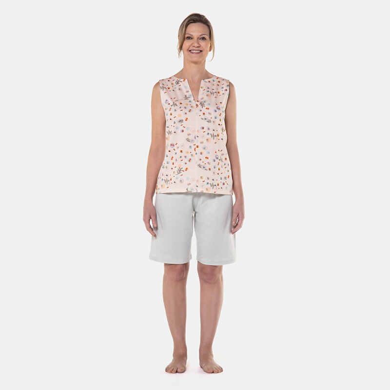 Homewear clássico regata e bermuda