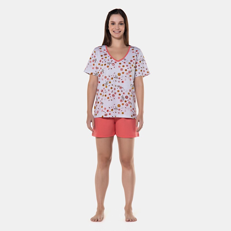 Pijama manga curta e short