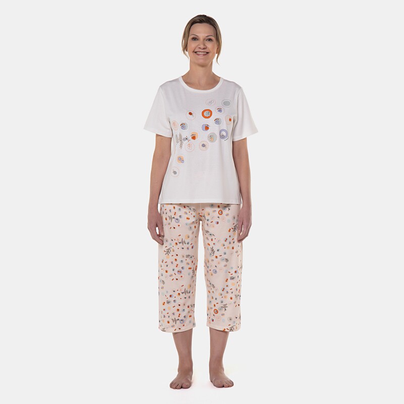 Pijama manga curta e corsário