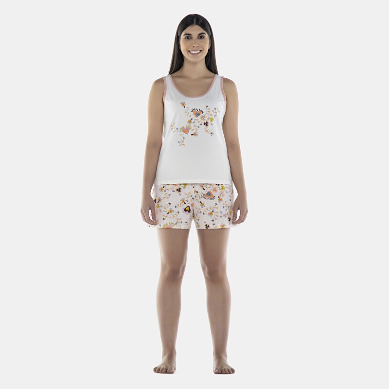 Pijama Feminino Adulto Regata e Short