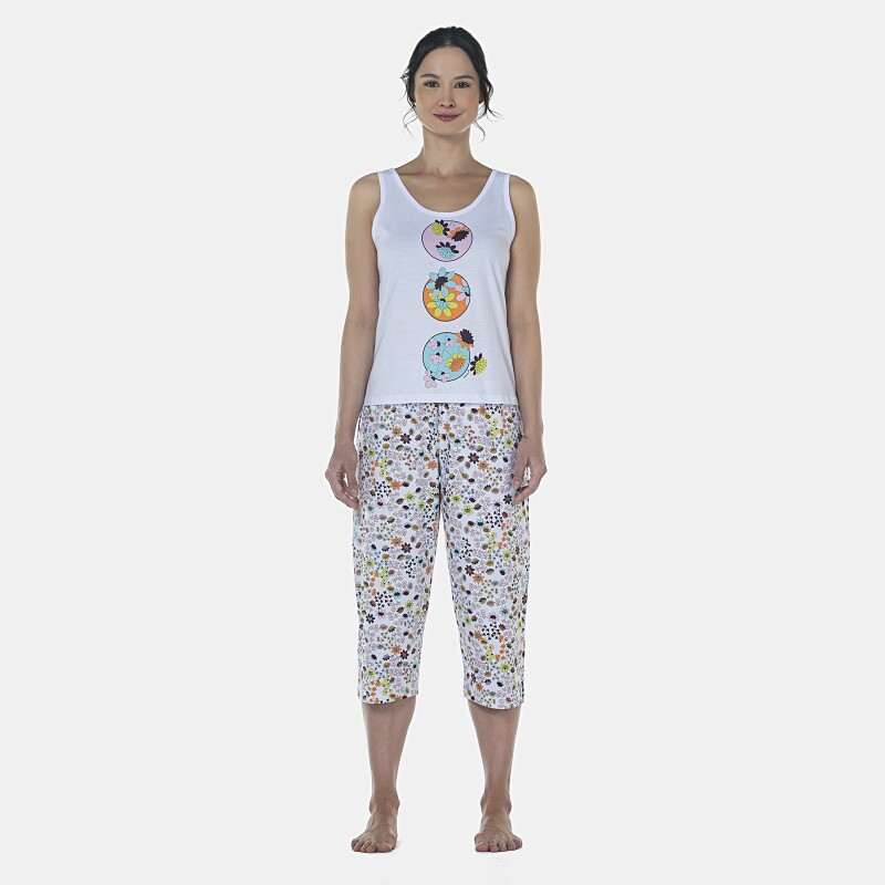 Pijama Feminino Adulto Regata e Corsário