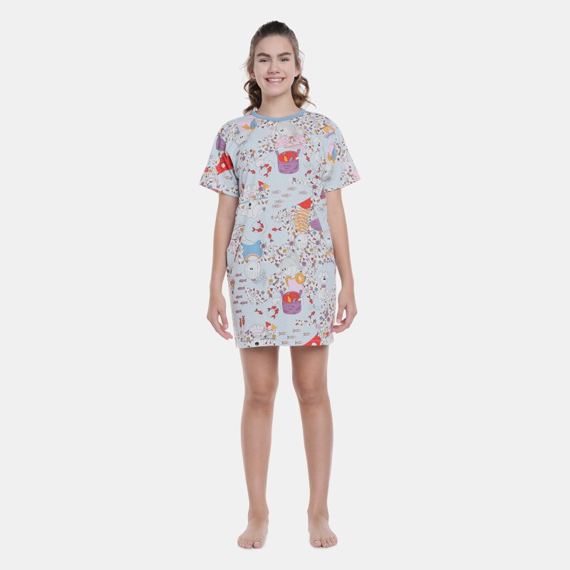 Camisão manga curta