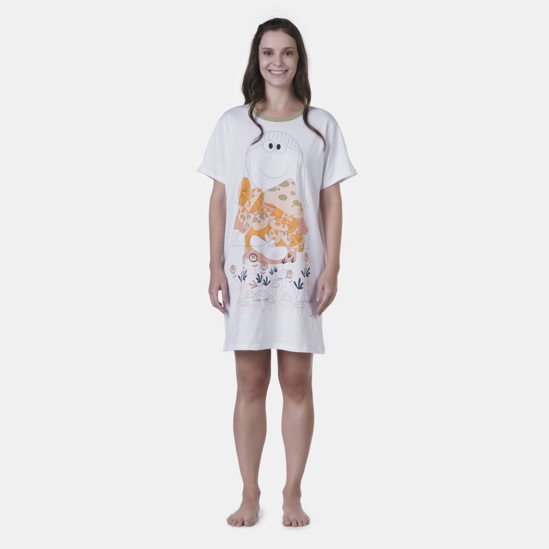 Camisão Sonhart Feminino manga curta Estampa Annie  