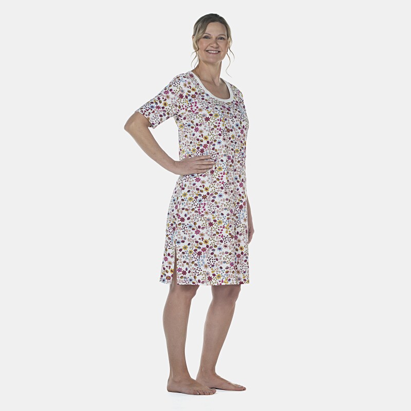 Camisão Feminino Adulto Manga Curta