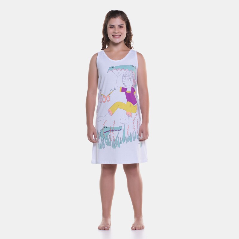 Pijama Sonhart | Camisola Feminina regata Média Estampa Pat