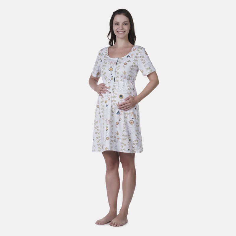 Camisola gestante Sonhart manga curta Botões