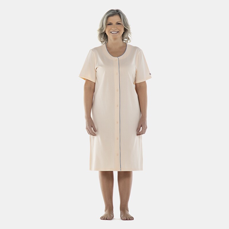 Camisola Feminina Adulto Manga Curta Aberta