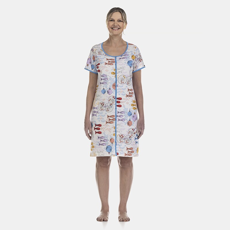 Camisola Feminina Adulto Manga Curta Aberta