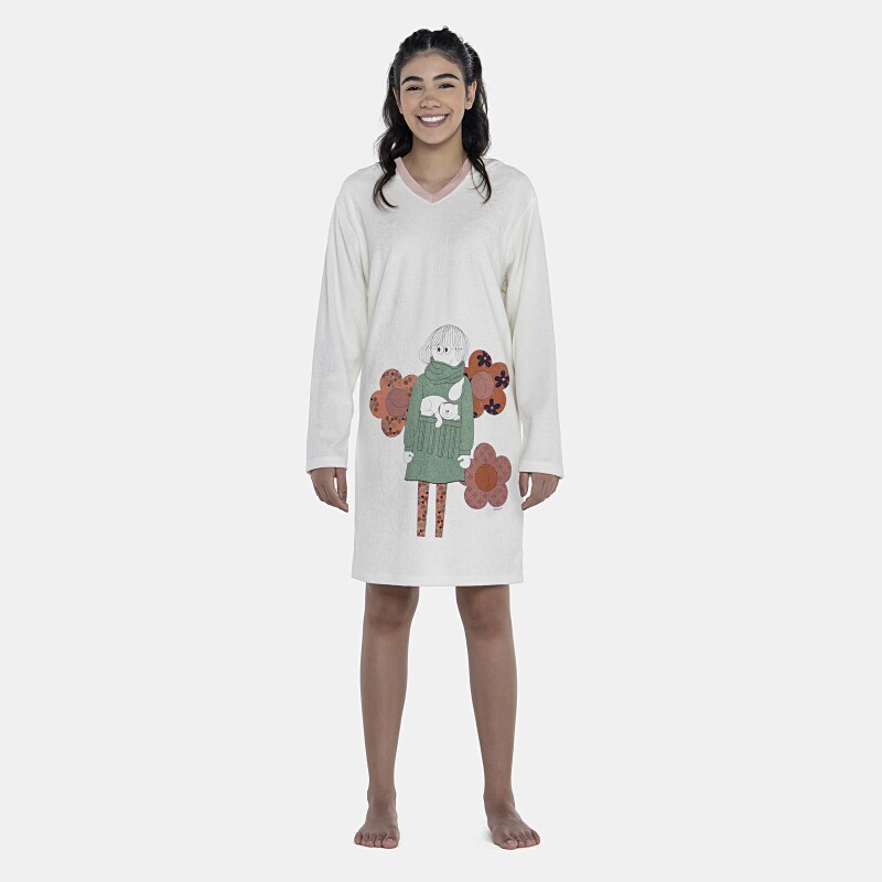 Roupão Feminino Adulto Manga Longa Fechado Com Capuz Atoalhado