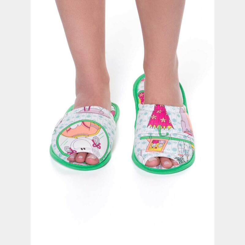 Pantufa Feminina Adulto Com Abertura