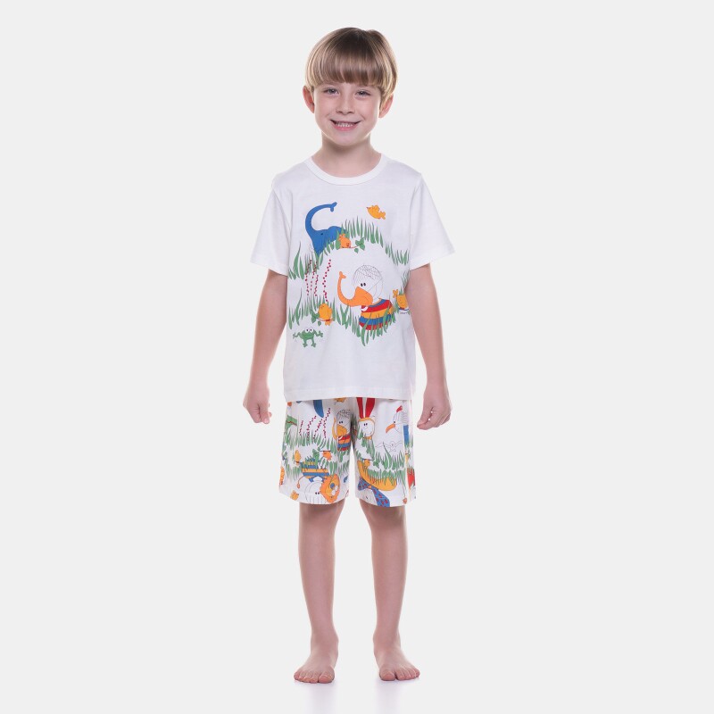 Pijama manga curta e bermuda