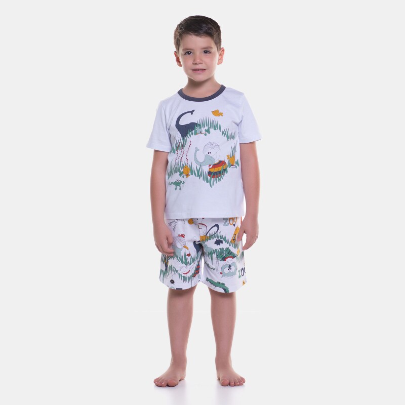 Pijama manga curta e bermuda