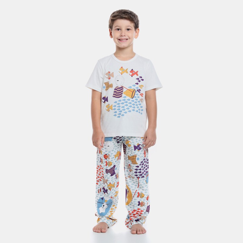 Pijama manga curta e calça