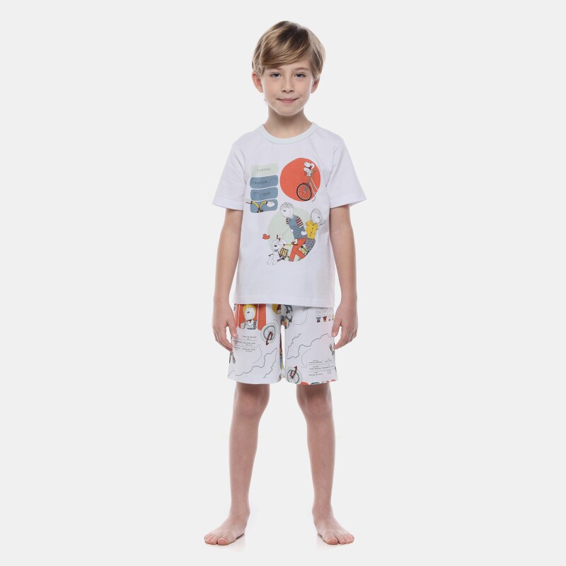 Pijama Manga Curta e Bermuda