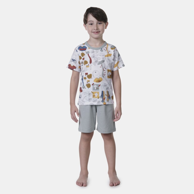 Pijama manga curta e bermuda    