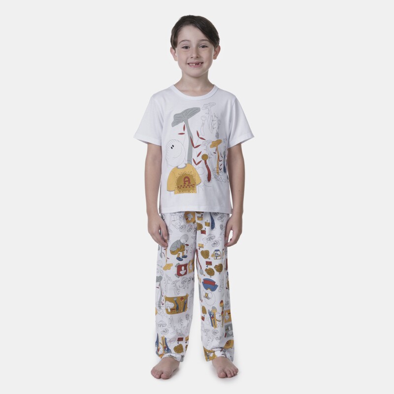 Pijama manga curta e calça    