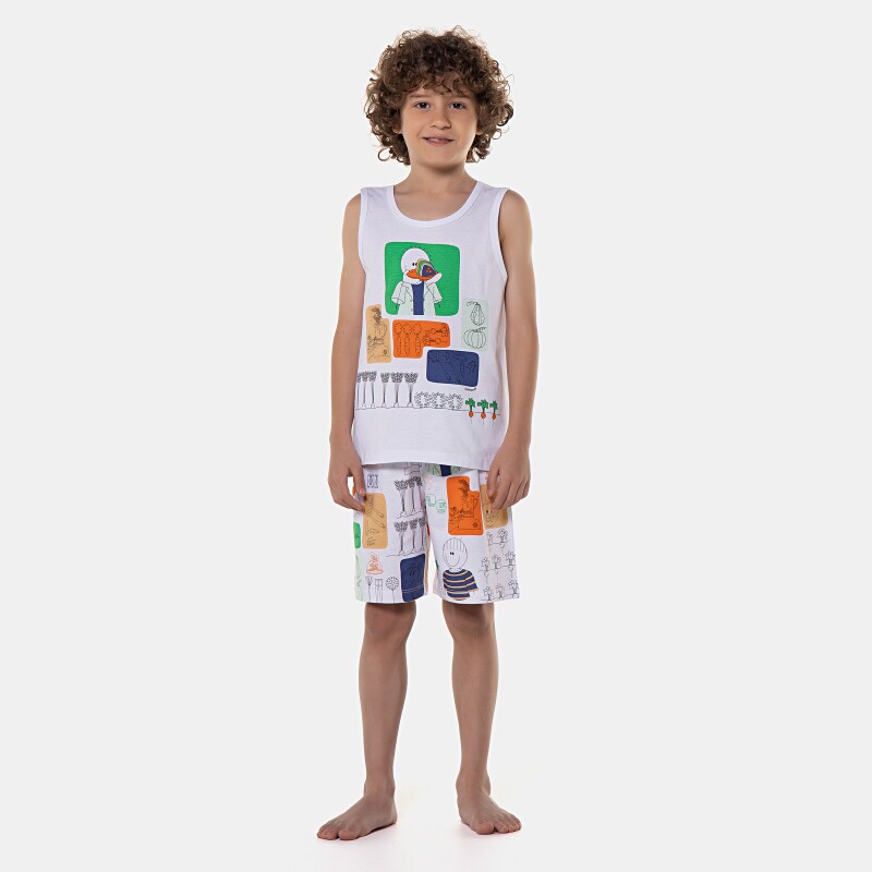 Pijama regata e bermuda