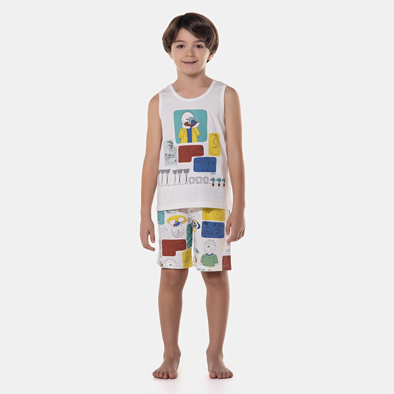 Pijama regata e bermuda